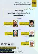  ���� کرسی علمی ترویجی جایگاه موعظه در مراتب امر به معروف و نهی از منکر از منظر فقه تربیتی